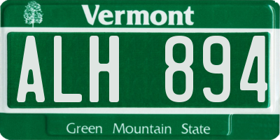 VT license plate ALH894
