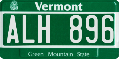 VT license plate ALH896