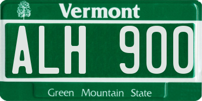 VT license plate ALH900