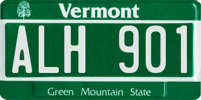 VT license plate ALH901