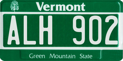 VT license plate ALH902