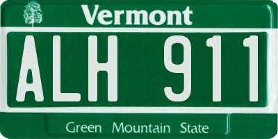 VT license plate ALH911