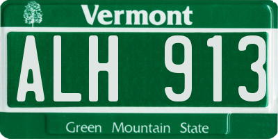 VT license plate ALH913
