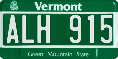 VT license plate ALH915