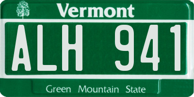 VT license plate ALH941