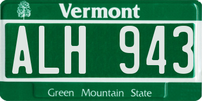VT license plate ALH943
