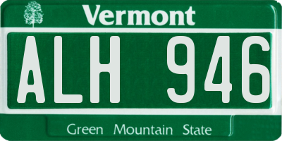 VT license plate ALH946