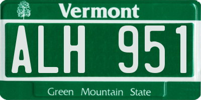 VT license plate ALH951