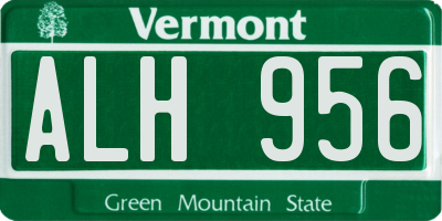 VT license plate ALH956