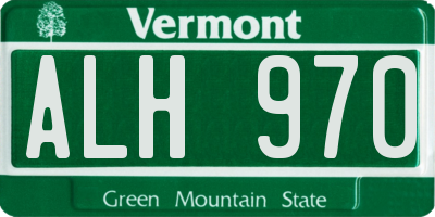 VT license plate ALH970