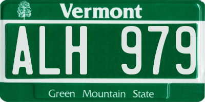 VT license plate ALH979