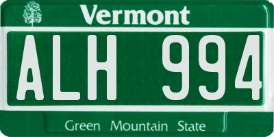 VT license plate ALH994