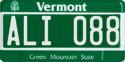 VT license plate ALI088