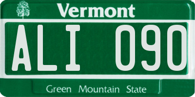 VT license plate ALI090
