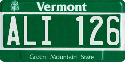 VT license plate ALI126