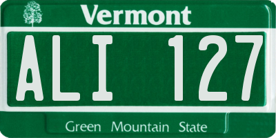 VT license plate ALI127
