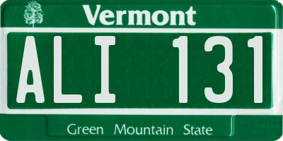 VT license plate ALI131