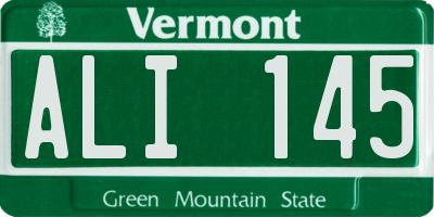 VT license plate ALI145