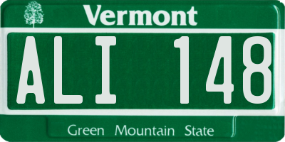 VT license plate ALI148