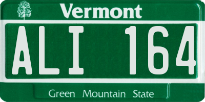 VT license plate ALI164