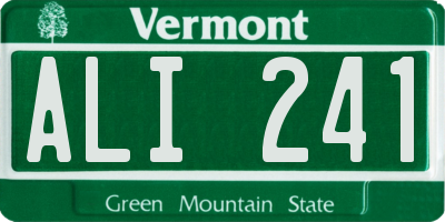 VT license plate ALI241