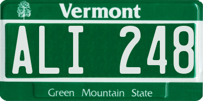 VT license plate ALI248