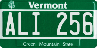 VT license plate ALI256