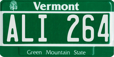 VT license plate ALI264