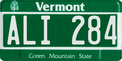 VT license plate ALI284