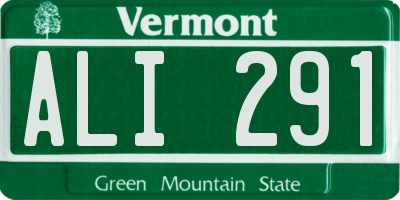 VT license plate ALI291