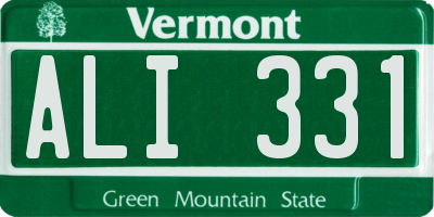 VT license plate ALI331