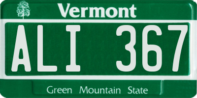 VT license plate ALI367