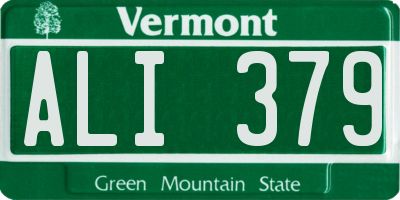 VT license plate ALI379