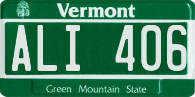VT license plate ALI406