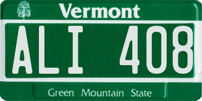 VT license plate ALI408