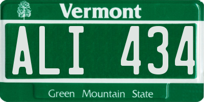 VT license plate ALI434