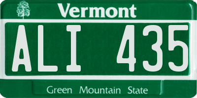 VT license plate ALI435