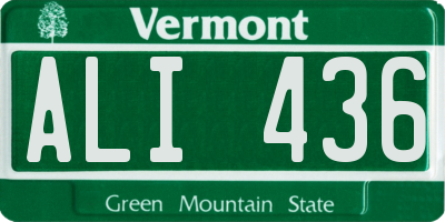 VT license plate ALI436