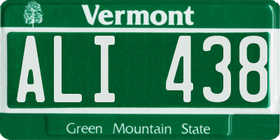 VT license plate ALI438