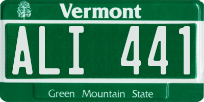 VT license plate ALI441