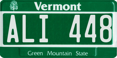 VT license plate ALI448