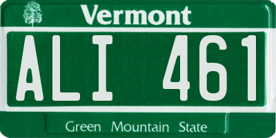 VT license plate ALI461