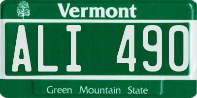 VT license plate ALI490