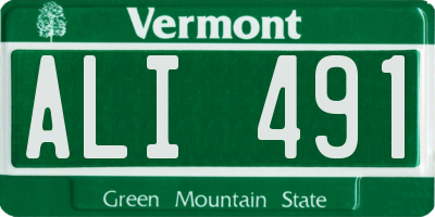 VT license plate ALI491