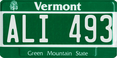 VT license plate ALI493