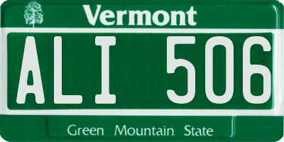 VT license plate ALI506