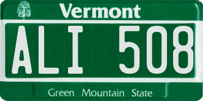VT license plate ALI508