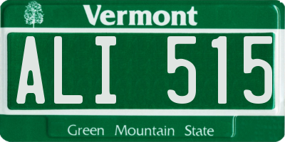 VT license plate ALI515
