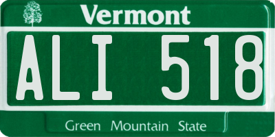 VT license plate ALI518