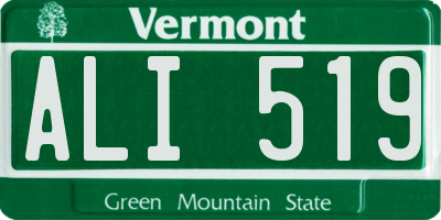 VT license plate ALI519